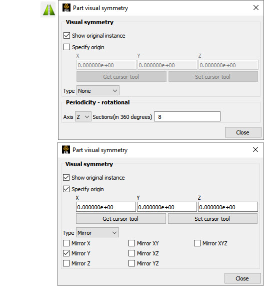 Visual Symmetry Icon and Dialogs