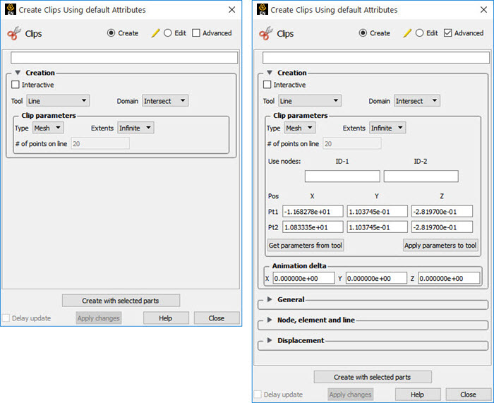 Feature Panel - Clips - Line