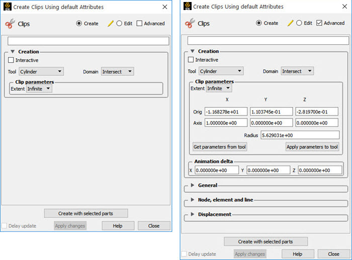 Feature Panel - Clips - Cylinder, Sphere, and Cone