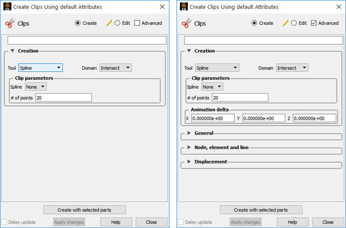 Feature Panel - Clips - Spline