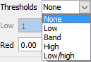 Filter Threshold Values