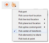 Pick Center of Transform Pulldown