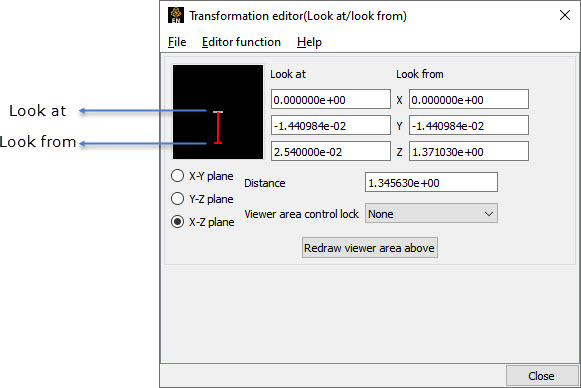 Transformation Editor for Look At/Look From