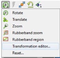 Transformation Control Area in View or Part Mode