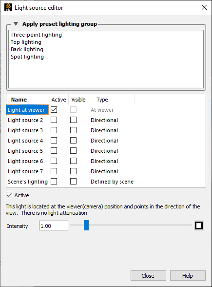 Light Source Editor