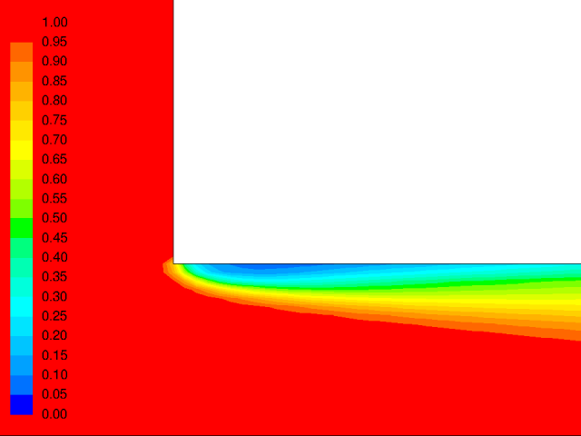 Contours of Liquid (Water) Volume Fraction