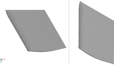 Shot 10 Ice Grid of a 30-Degree Swept Wing Case Rotated to Align Its Leading Edge With One of the Primary Coordinates (Y in This Case)