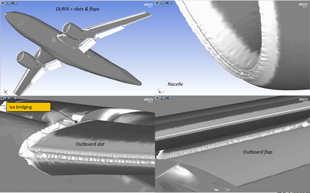 45-Minute Glaze Icing on a Full Aircraft with Slats and Flaps Deployed, 9 Shots