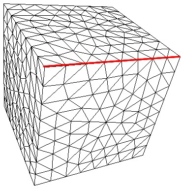 The Group of Edges Detected Is Shown in Red. Parallel Edges Connected to the Initial Edge Were Selected Automatically