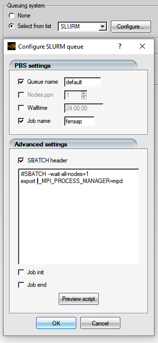 SLURM Settings Specified via #SBATCH Lines