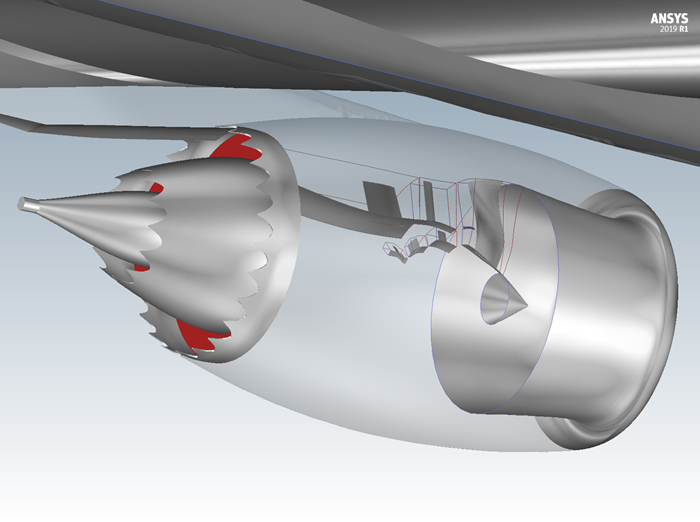 Turbo Simulation Setup Featuring Rotationally Periodic Internal Components with a Full 3D External Grid That Contains a Wing-Body-Nacelle-Pylon Configuration