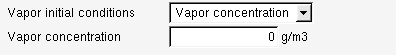 Initialization Using Vapor Concentration