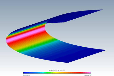 Fully Evaporative Required Heat Flux Distribution on the LE of a NACA0012