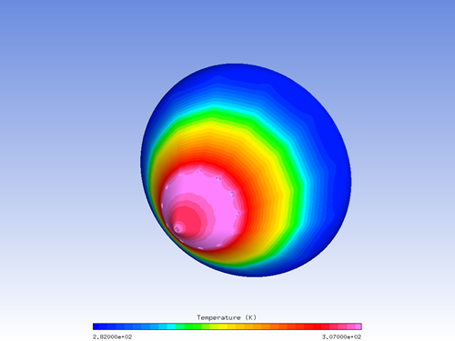 Solid Temperature of the Nose Cone