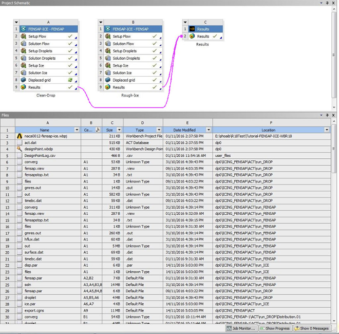 The Files Pane for a Project in Workbench
