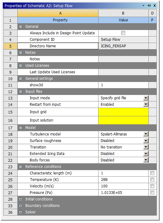 The Properties Pane of the Setup Flow Schematic – Restart from Input