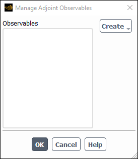 Manage Adjoint Observables Dialog Box