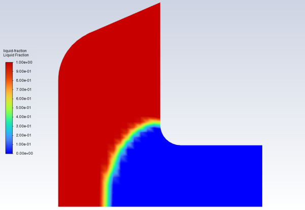 Contours of Liquid Fraction at t=0.2 s