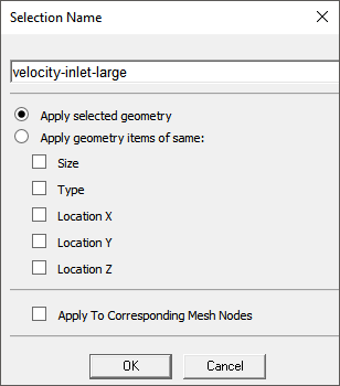 Applying a Name to a Selected Face