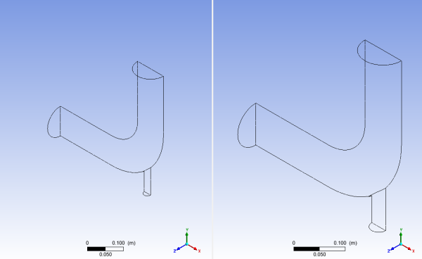 CFD-Post with Both Fluid Flow Systems Displayed
