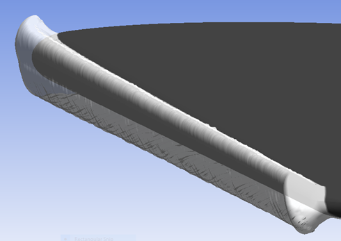 Ice View in CFD-Post, Transparent Ice Cover of the Final Ice Shape