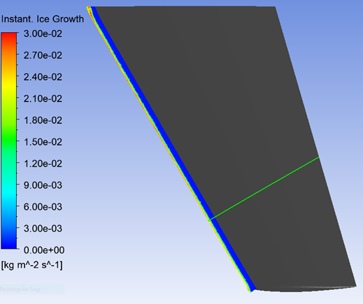 2D-Plot in CFD-Post, Multishot Ice Shapes at a User-Defined Cutting Plane