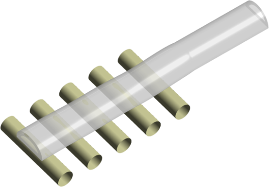 Final Shape and Position of the Extrudate With Respect to the Rollers Displayed in CFD-Post