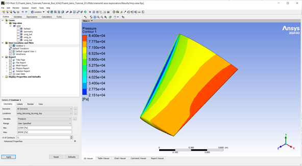 Solution of Design Point 4 in CFD-Post