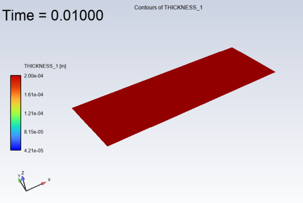 Contours of Thickness (THICKNESS_1): Timestep =1