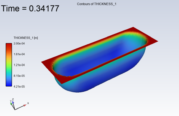 Contours of Thickness (THICKNESS_1): Timestep=50