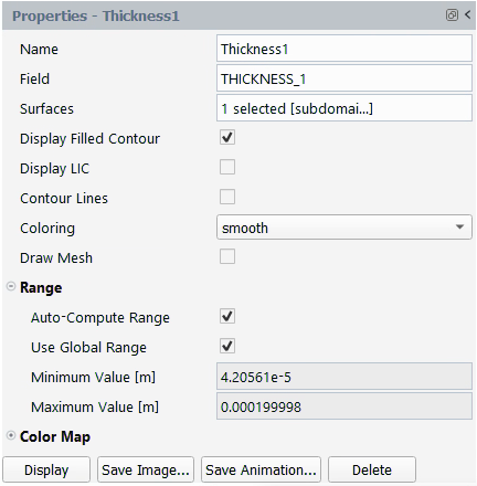 Thickness Contour Properties