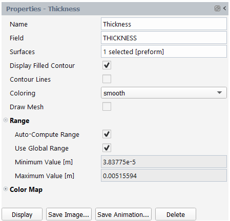 Thickness Contour Properties