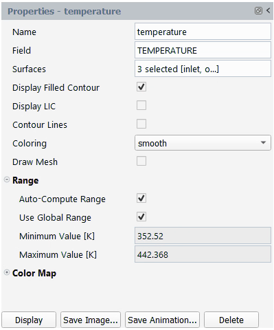 Temperature Contour Properties