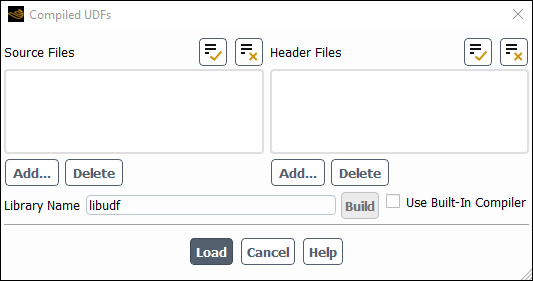 The Compiled UDFs Dialog Box