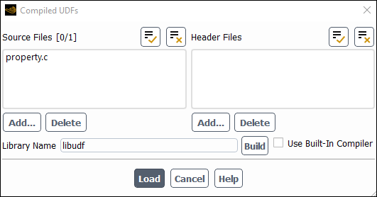 The Compiled UDFs Dialog Box