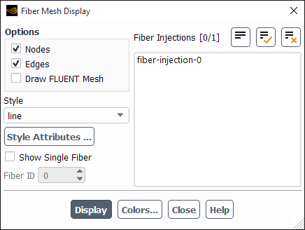 The Fiber Mesh Display Dialog Box