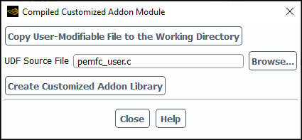 The Compiled Customized Addon Module Dialog Box