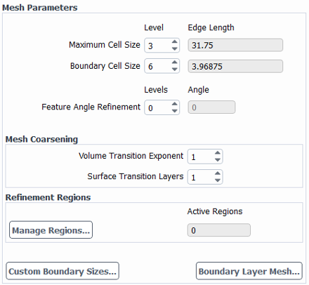 The Mesh Parameters Group Box