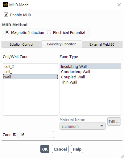 Wall Boundary Condition Setup