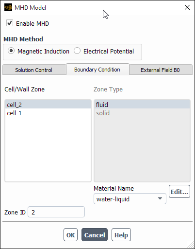 Cell Boundary Condition Setup