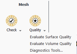 The Mesh Quality Diagnostic Tools in the Ribbon