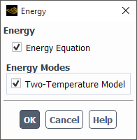 The Energy Dialog Box