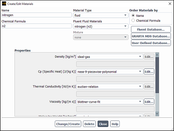 The Create/Edit Materials Dialog Box