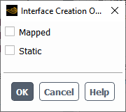 The Interface Creation Options Dialog Box