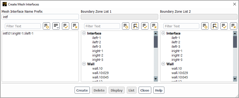 The Create Mesh Interfaces Dialog Box