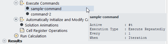 Hovering Over Your Commands in the Outline View