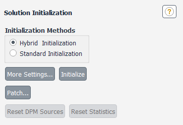 The Solution Initialization Task Page for Hybrid Initialization