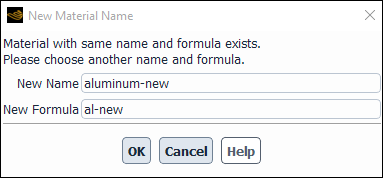 New Material Name Dialog Box