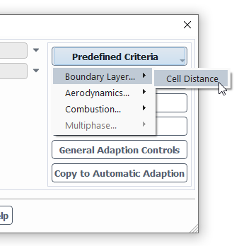 The Predefined Criteria Drop-Down List