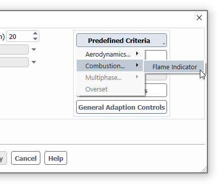 The Predefined Criteria Drop-Down List